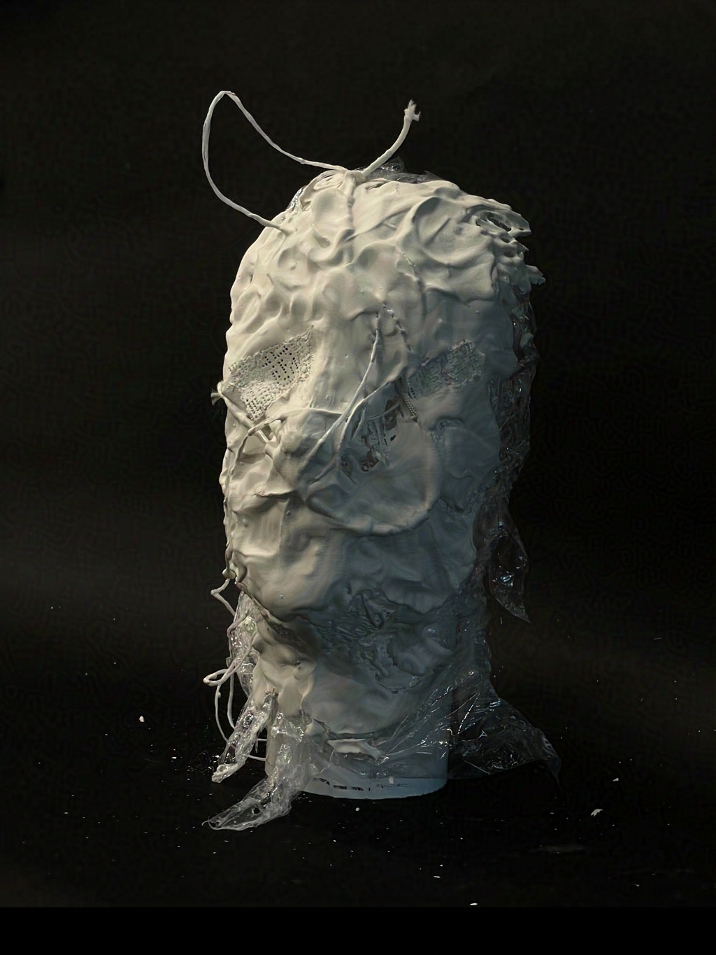 Untitled, 2026, Plaster, cord, plaster bandage, cling wrap, chicken wire