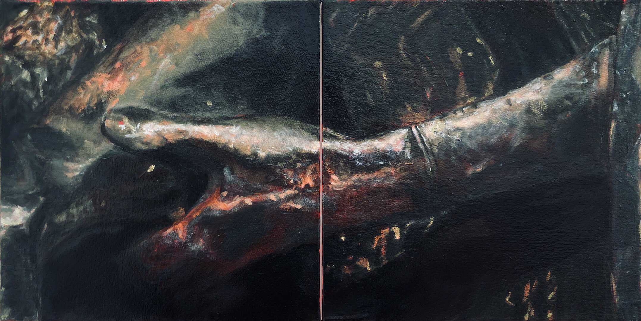 Pet, 2026, Oil on canvas mounted on board, ~60 x 30 cm